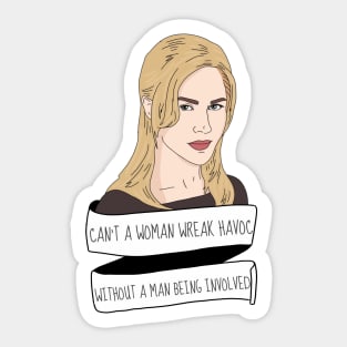 Darla Woman Wreak Havoc BTVS Sticker